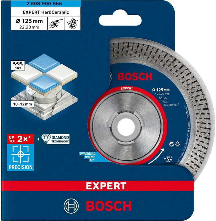Produktbild Bosch Professional Zubehör EXPERT HardCeramic Diamanttrennscheiben, 125 x 22,23 x 1,4 x 10 mm