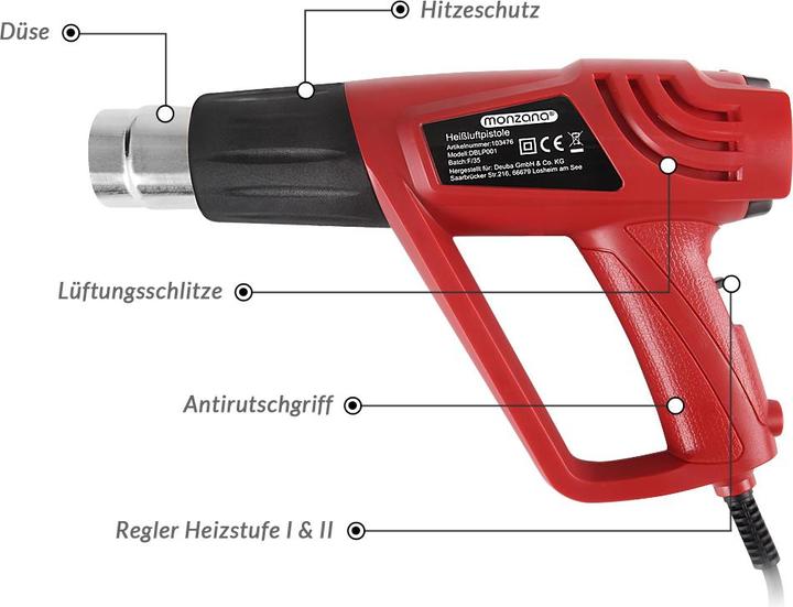 Produktbild Monzana Heizluftpistole