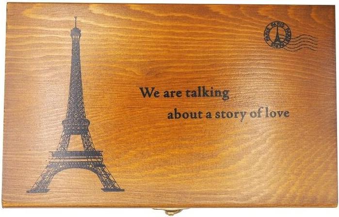 Actual product image Emil Philipp Sortierbox aus Holz Eiffelturm