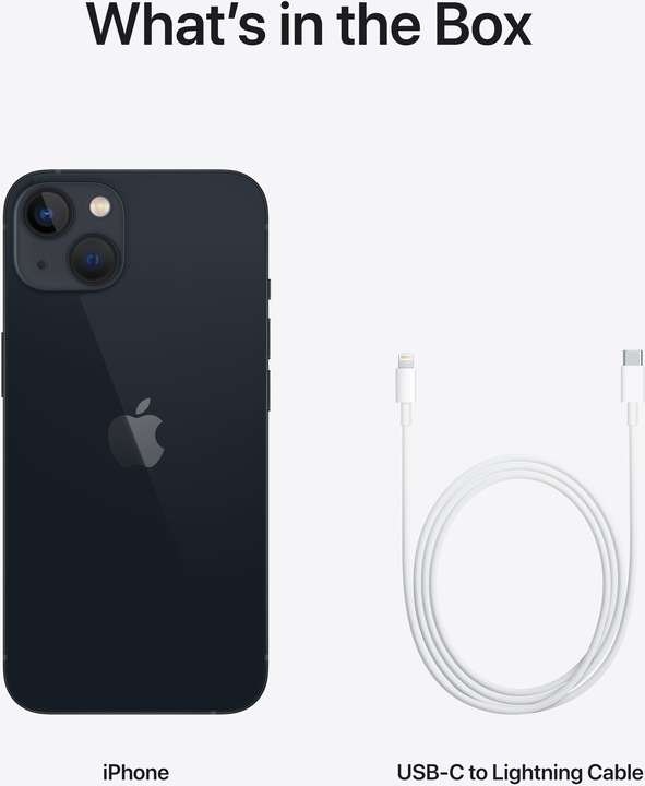 Actual product image Apple iPhone 13 (256 GB, Midnight, 6.10", SIM + eSIM, 12 Mpx, 5G)
