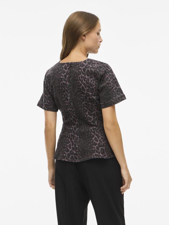 Immagine prodotto Vila VICHIA Leoprint Oberteil mit kurzen Ärmeln (34)
