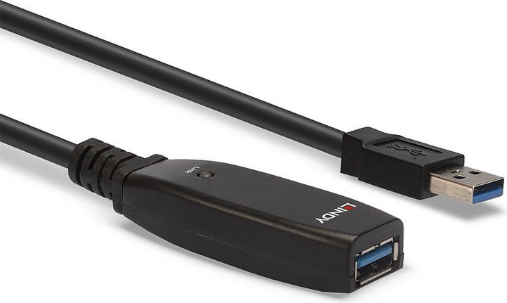 Produktbild Lindy USB 3.0 Aktivverlängerung Slim (15 m, USB 3.0)