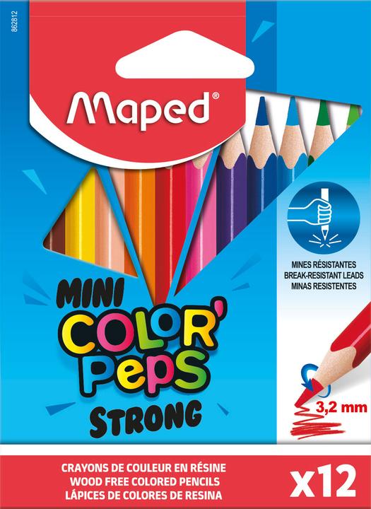 Produktbild Maped Dreikant-Buntstift COLOR'PEPS STRONG MINI, 12er Etui (12x)