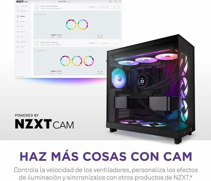 Productafbeelding NZXT F360 RGB CORE (zwart) (120 mm, 1 x)