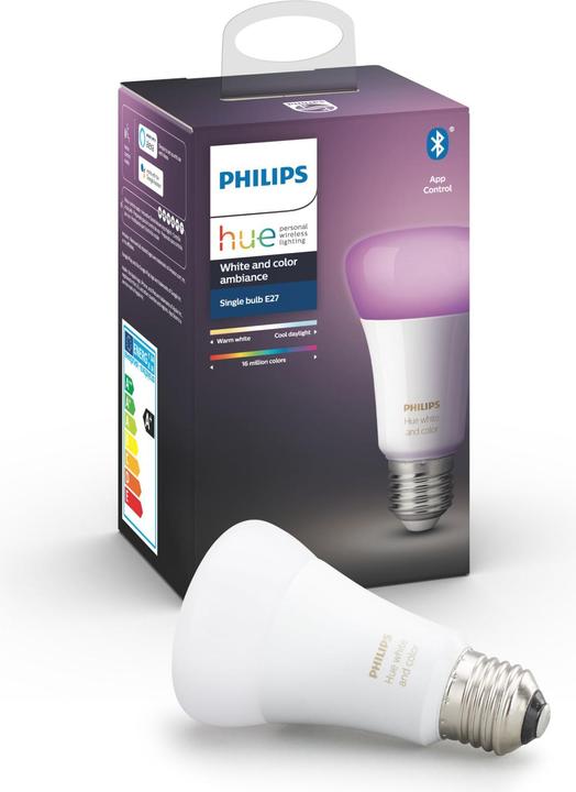 Image du produit Philips Hue White & Color Ambiance BT (E27, 6.50 W, 806 lm, 1 x, F)