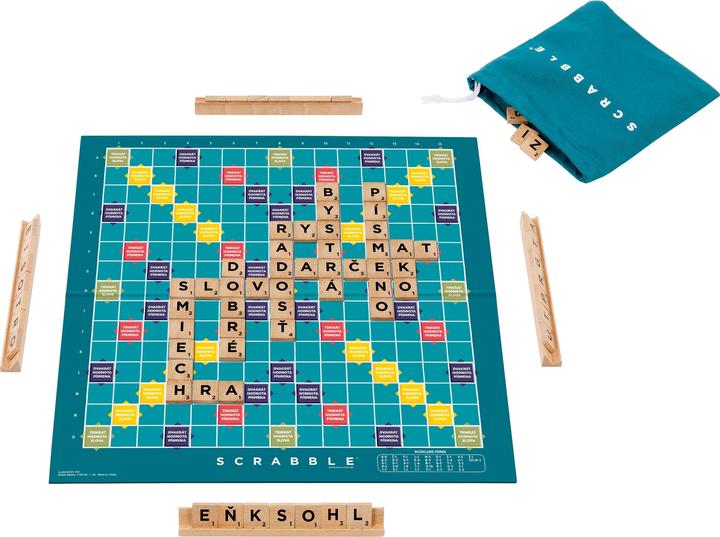 Actual product image Mattel Scrabble Wood Edition Board Game (Finnish, 2 - 4 Players)