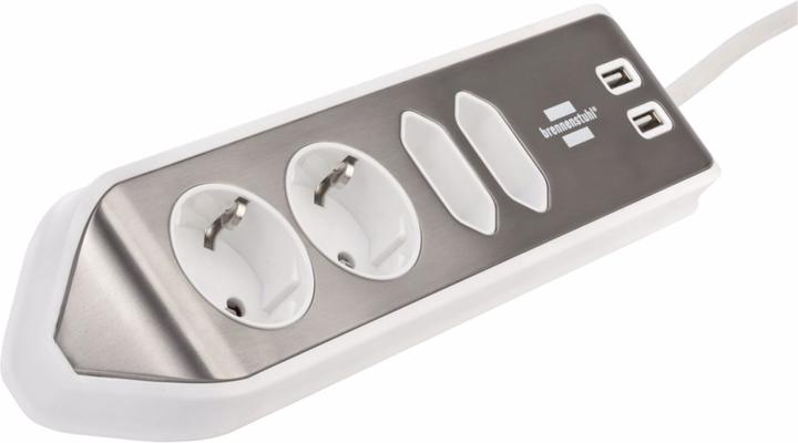 Produktbild Brennenstuhl Eck-Steckdosenleiste (4 x, CEE 7/16, USB, 2 m)