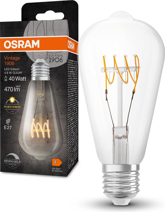 Image du produit Ledvance Lampe LED (E27, 4.80 W, 470 lm, 4 x, F)
