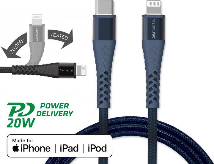 Image du produit 4smarts USB C – Lightning (3 m, USB 2.0, 20 W)