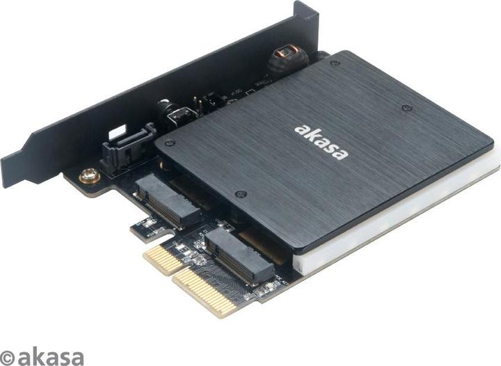 Actual product image Akasa AK-PCCM2P-03 - PCIe - M.2 - Black - 32 Gbit/s - 0 - 55 °C