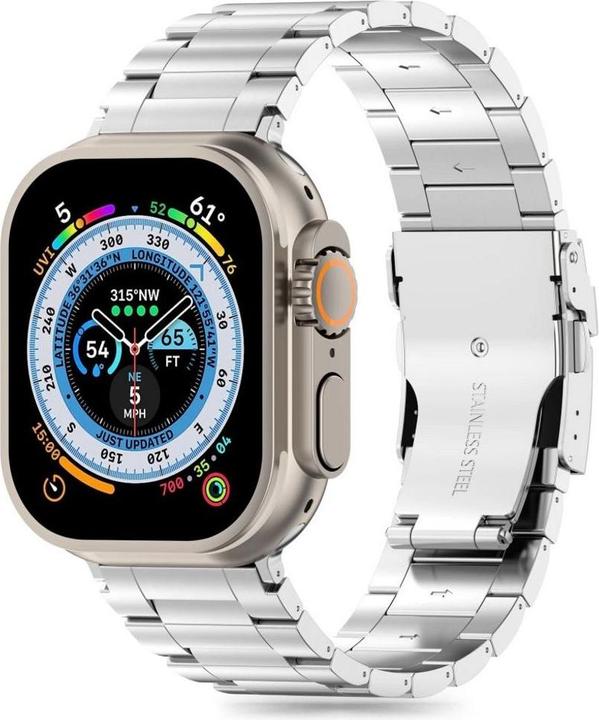 Actual product image Tech-Protect Stainless Pro Strap for Apple Watch 4 / 5 / 6 / 7 / 8 / 9 / SE / Ultra 1 / 2 (42 / 44 / (Stainless steel)