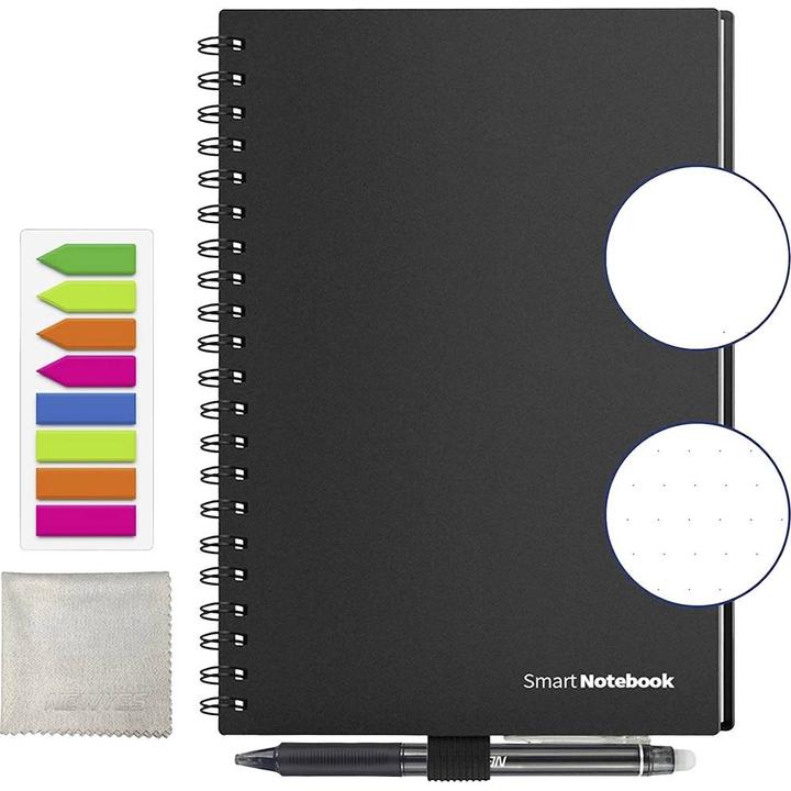 Actual product image Dreiklang-be smart Triad rewritable notebook writing pad with planner,DIN A5, lines and dot grid (A5, Checked)