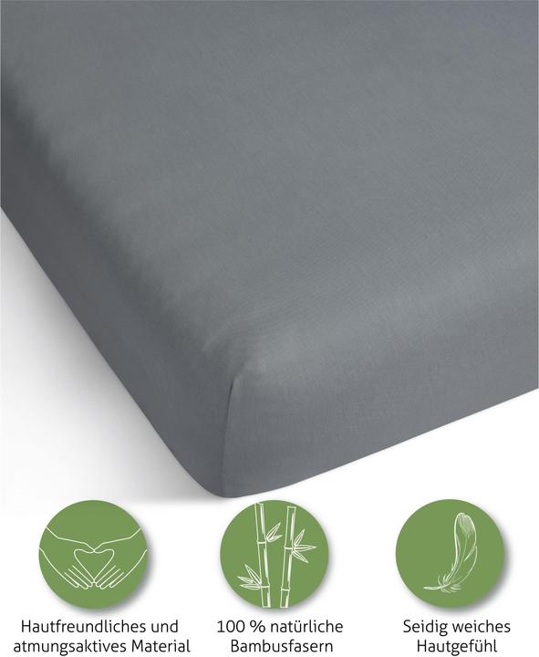 Produktbild Aspero Bambus Spannbettlaken Macau (90 x 200 x 30 cm)