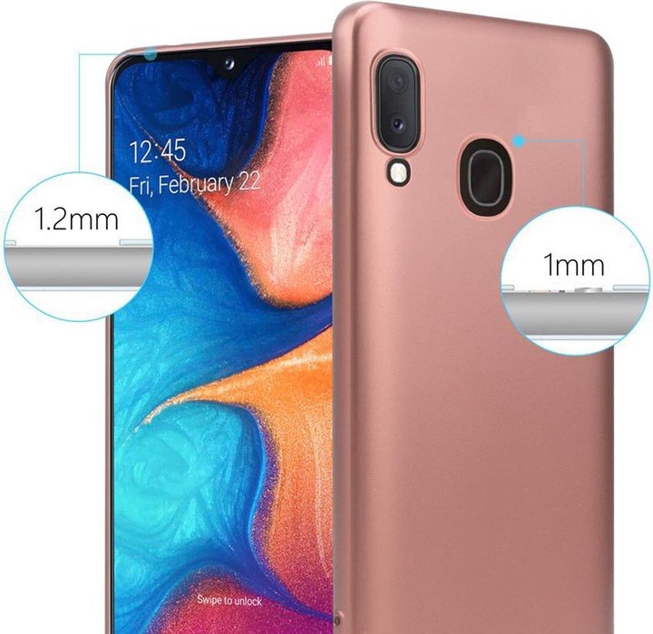 Produktbild Cadorabo TPU Matt Metallic Cover (Samsung Galaxy A20e, Samsung Galaxy A10e)