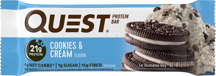 Image du produit Quest Bar (Cookies & Cream, 12 pcs, 720 g)