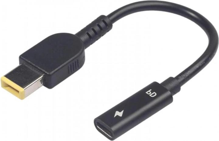 Actual product image PowerGuard USB-C to Lenovo Square Thinkpad Adapter Rectangular Flat Plug (10.5 x 4.2mm)