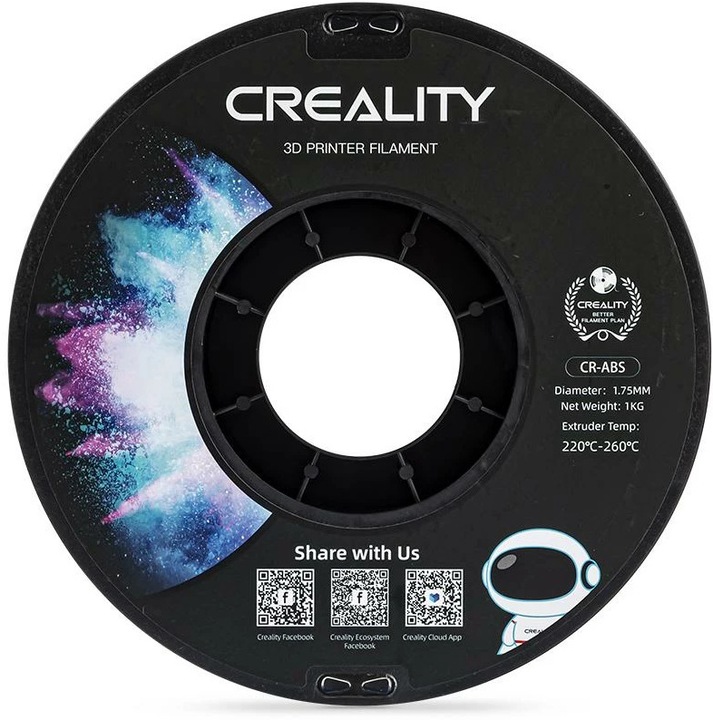 Produktbild Creality Filament ABS (ABS, 1.75 mm, 1000 g, Schwarz)