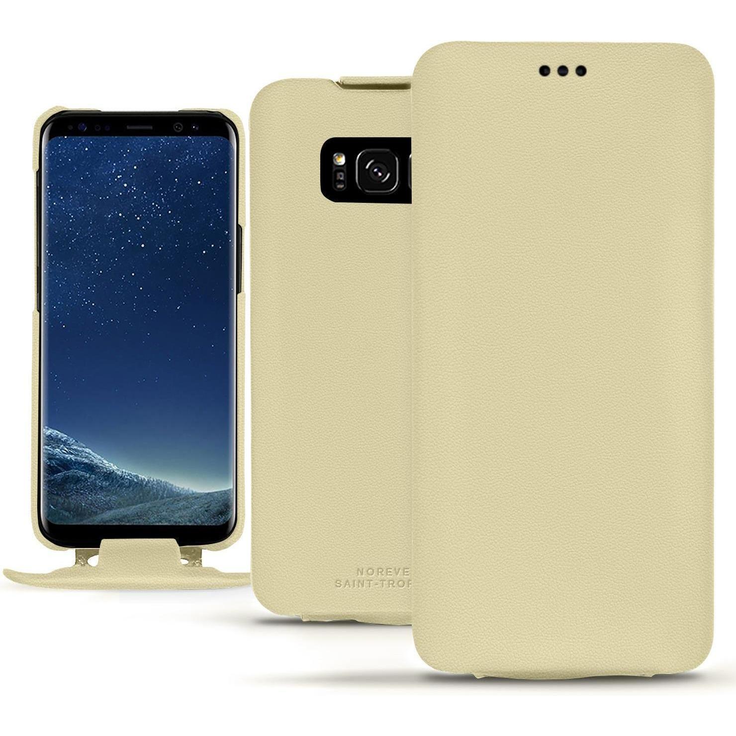 Thumbnail - Noreve Lederschutzhülle vertikal (Samsung Galaxy S8+), Smartphone Hülle, Beige