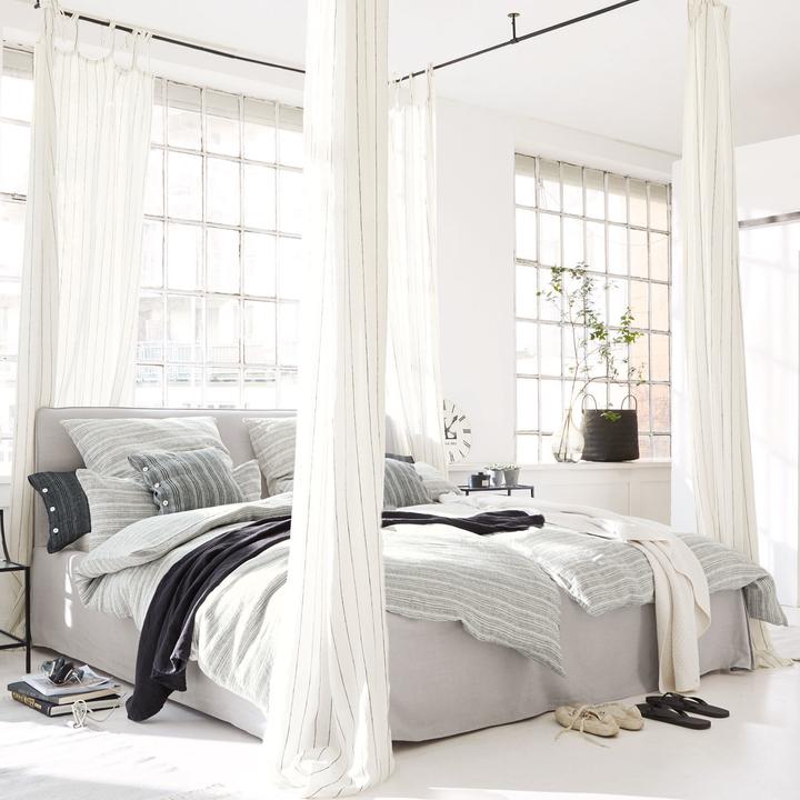 Actual product image Loberon Bed Aubrianne gray (200 x 220 cm)