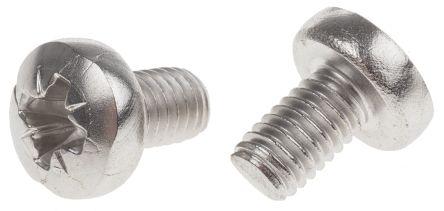 Produktbild RS PRO A2 s/steel cross pan head screw,M6x10mm
