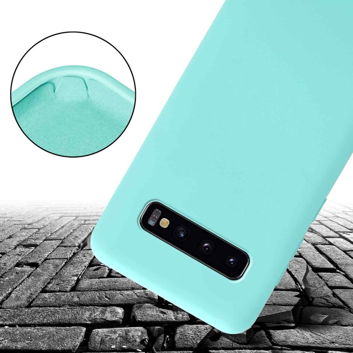 Actual product image Cadorabo TPU Cover Mobile Phone Chain Liquid (Samsung Galaxy S10)