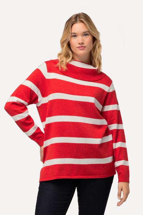 Produktbild Ulla Popken Rollkragen-Pullover, Ringel, kurz, Langarm (50, 52)