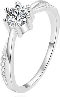 Immagine prodotto Beneto Bellissimo anello in argento con zirconi chiari AGG304L - Circuito: 56 mm (L) (56)