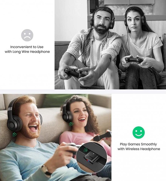 Immagine prodotto Ugreen Trasmettitore USB Bluetooth 5.0 per Nintendo Switch, PC, Laptop (Emittenti)