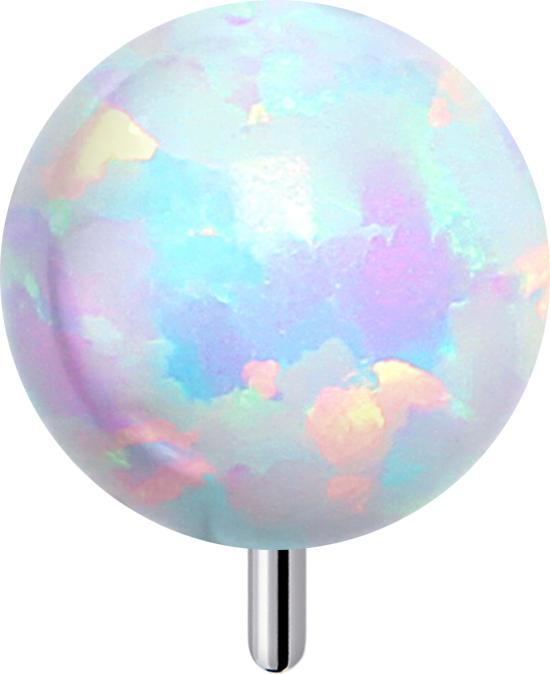 Produktbild Star Piercing Threadless Opal weiss (ohne Messing, Titan G23)