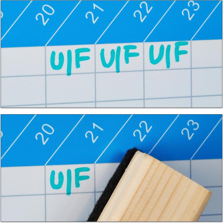 Actual product image Relaxdays Whiteboard planner (86 x 56 cm)