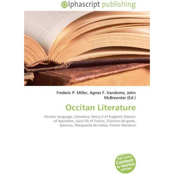 Occitan Literature, Fachbücher von Agnes F. Vandome, Frederic P. Miller, John McBrewster