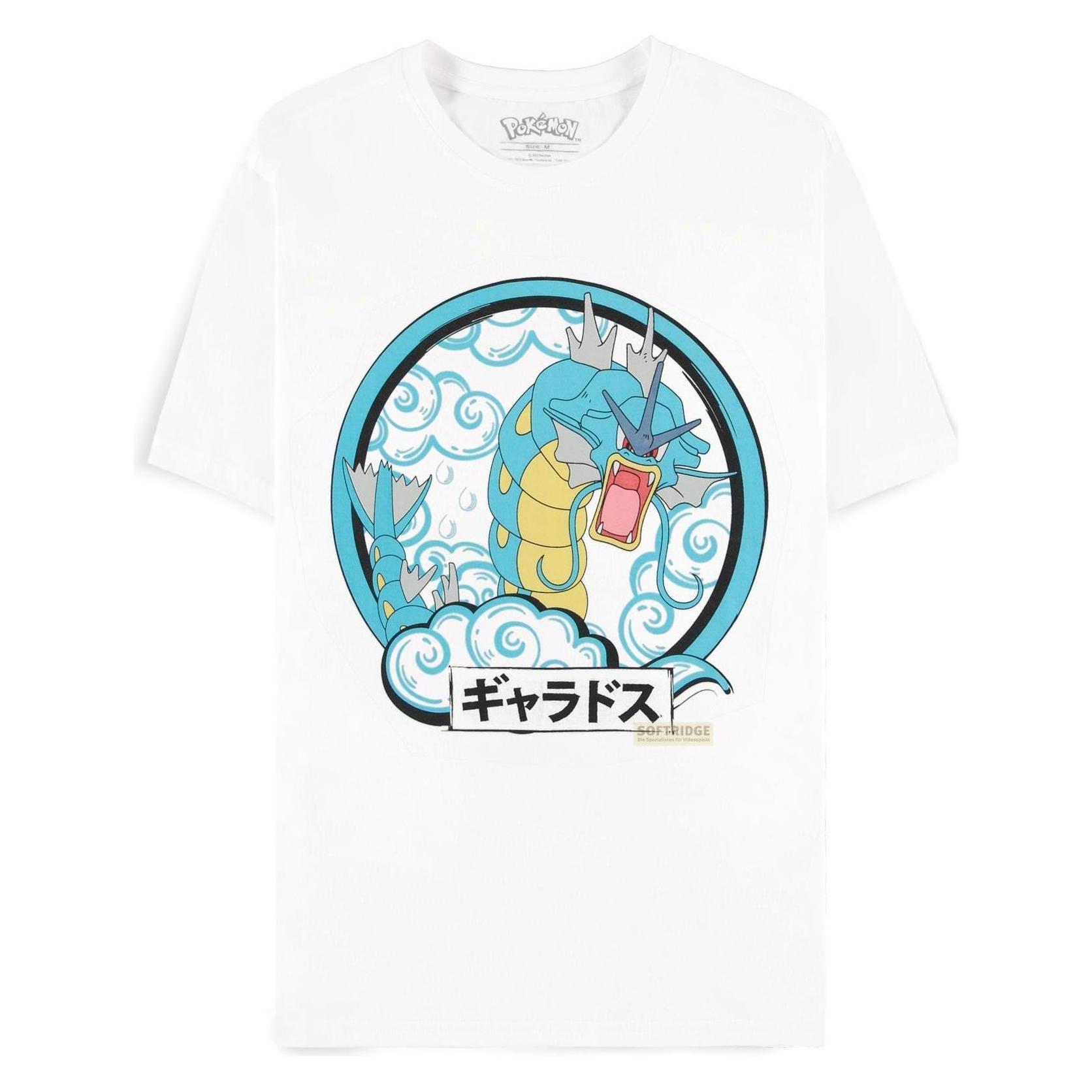 Difuzed, Herren, Shirts, Pokémon - Gyarados Men's Short Sleeved T-shirt - L, Weiss, (L)