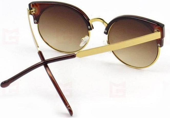 Actual product image Hermex Cat Eye Vintage Retro 80s Sunglasses UV400 - Brown Leopard