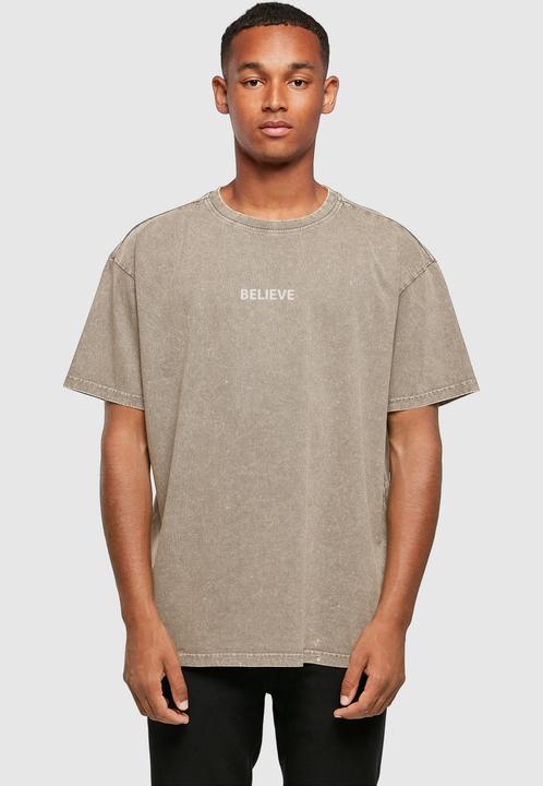Image du produit Merchcode Believe Front Acid Washed Heavy Oversized Tee - 112543 (L)