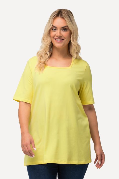 Image du produit Ulla Popken T-shirt à manches courtes et col carré. Coupe évasée (42, 44)