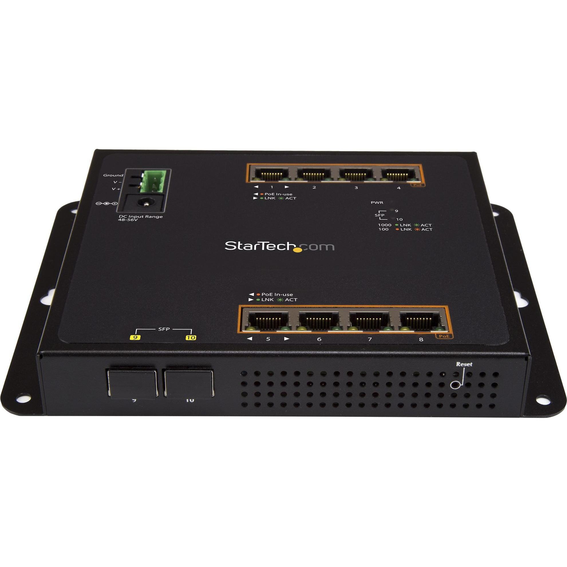 Thumbnail - StarTech Ethernet Switch 8-Port Poe+ (8 Ports), Netzwerk Switch, Schwarz