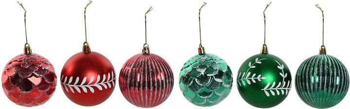 Esprit Weihnachtsbaumkugeln Home Rot grün PVC 16 x 16 x 24 cm (2 Stück) (12x)