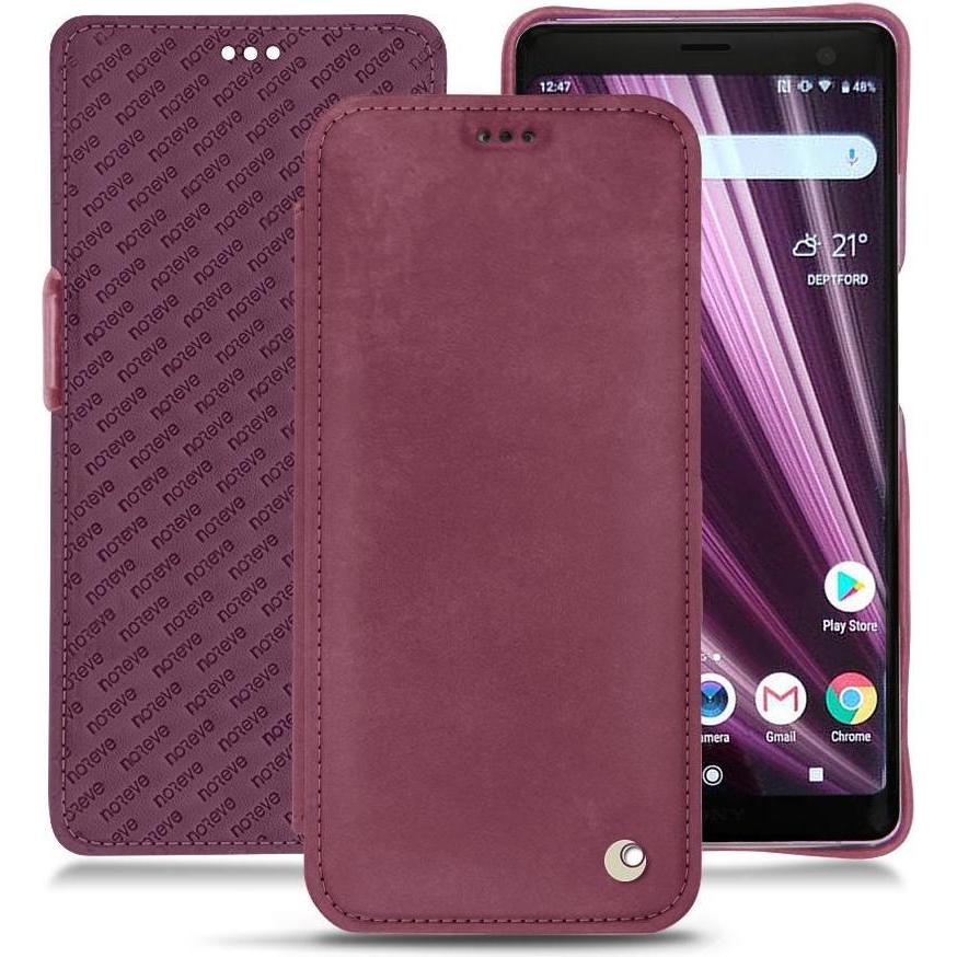 Noreve Lederschutzhülle horizontal (Sony Xperia XZ3), Smartphone Hülle, Violett