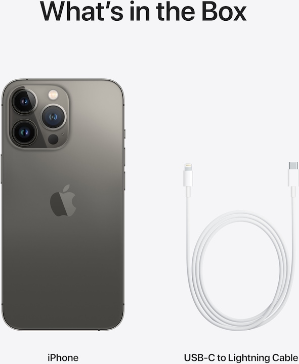 Actual product image Apple iPhone 13 Pro (128 GB, Graphites, 6.10", SIM + eSIM, 12 Mpx, 5G)