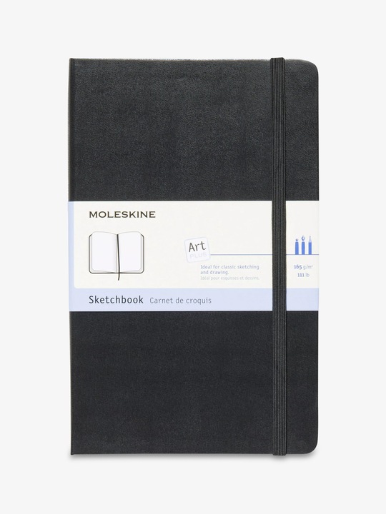 Actual product image Moleskine Sketchbook (13 x 21 cm, Plain, Hardcover)
