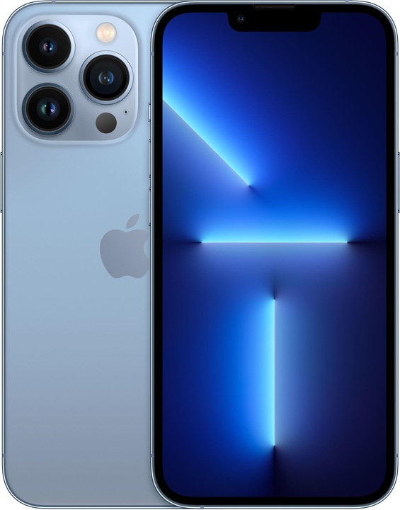 Produktbild Apple iPhone 13 Pro (128 GB, Sierra Blue, 6.10", SIM + eSIM, 12 Mpx, 5G)