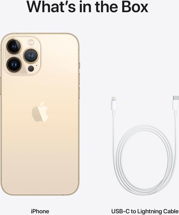 Immagine prodotto Apple iPhone 13 Pro Max (128 GB, Oro, 6.70", SIM + eSIM, 12 Mpx, 5G)