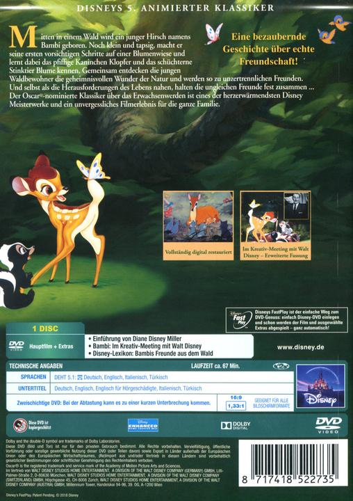 Produktbild Bambi (DVD, 1942, Deutsch)