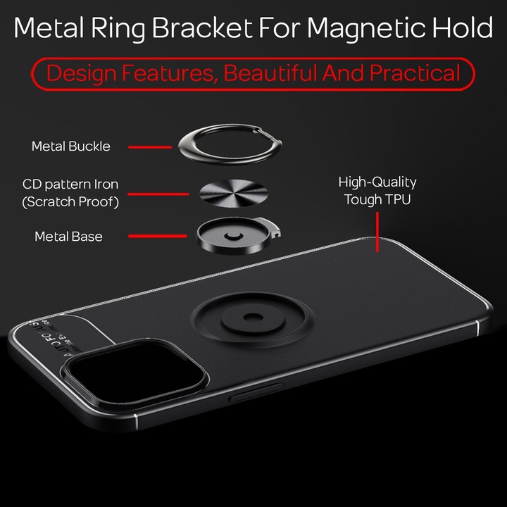 Actual product image Nalia Ring Silicone Cell Phone Case (Apple iPhone 13 Pro Max)