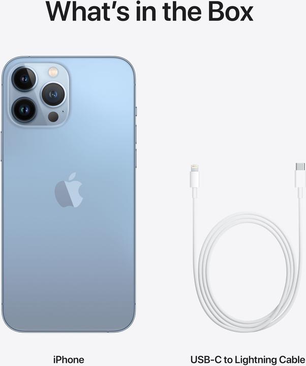 Immagine prodotto Apple iPhone 13 Pro Max (128 GB, Sierra Blu, 6.70", SIM + eSIM, 12 Mpx, 5G)
