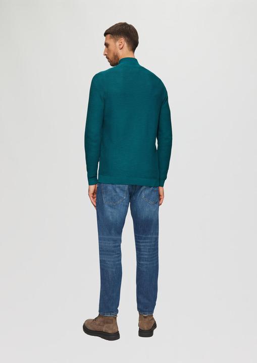 Produktbild S.Oliver Strickjacke Strukturierte Strickjacke mit Logo-Patch (M)