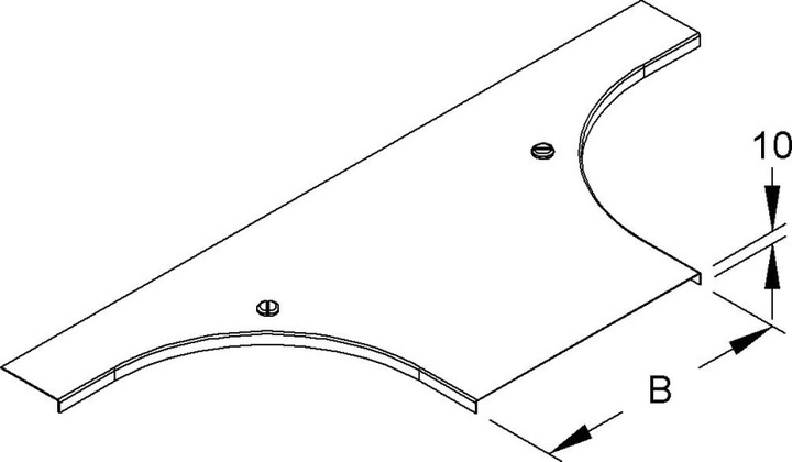 Image du produit Niedax NIE RTADV 70 Couvercle pour montage en T, largeur 74 mm galvanisé à chaud