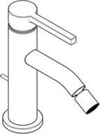 Actual product image Kludi Bidet mixer NOVA FONTE PURA with chrome pull rod