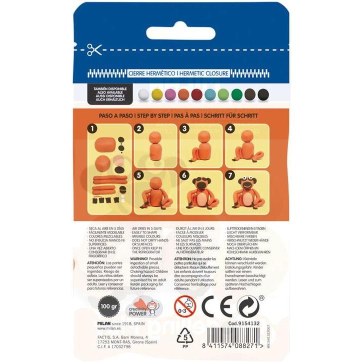 Thumbnail - Milan Modelliermasse Air-Dry 100g orange 9154132