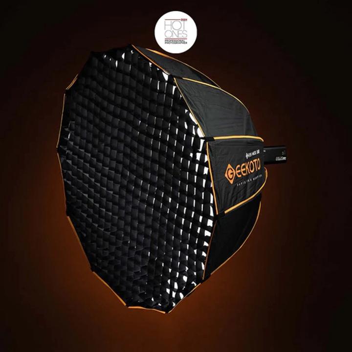 Immagine prodotto Geekoto Softbox ottagonale a ripiegamento rapido 48 Wide per luce con attacco Bowen (Soft box)